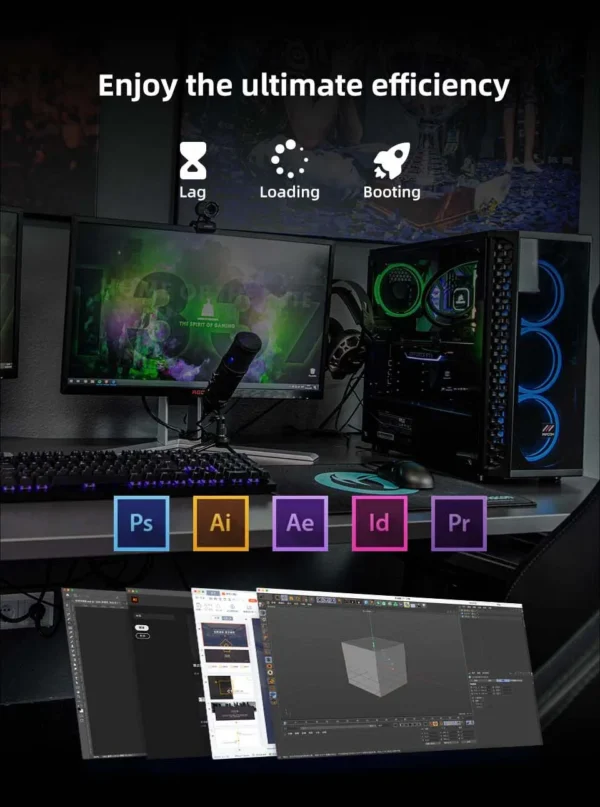High Performance 2TB SSD for Video Editing and Graphics Designing