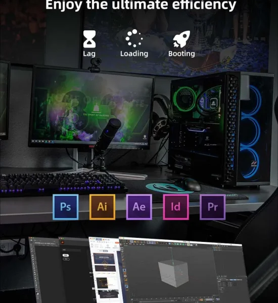 High Performance 2TB SSD for Video Editing and Graphics Designing